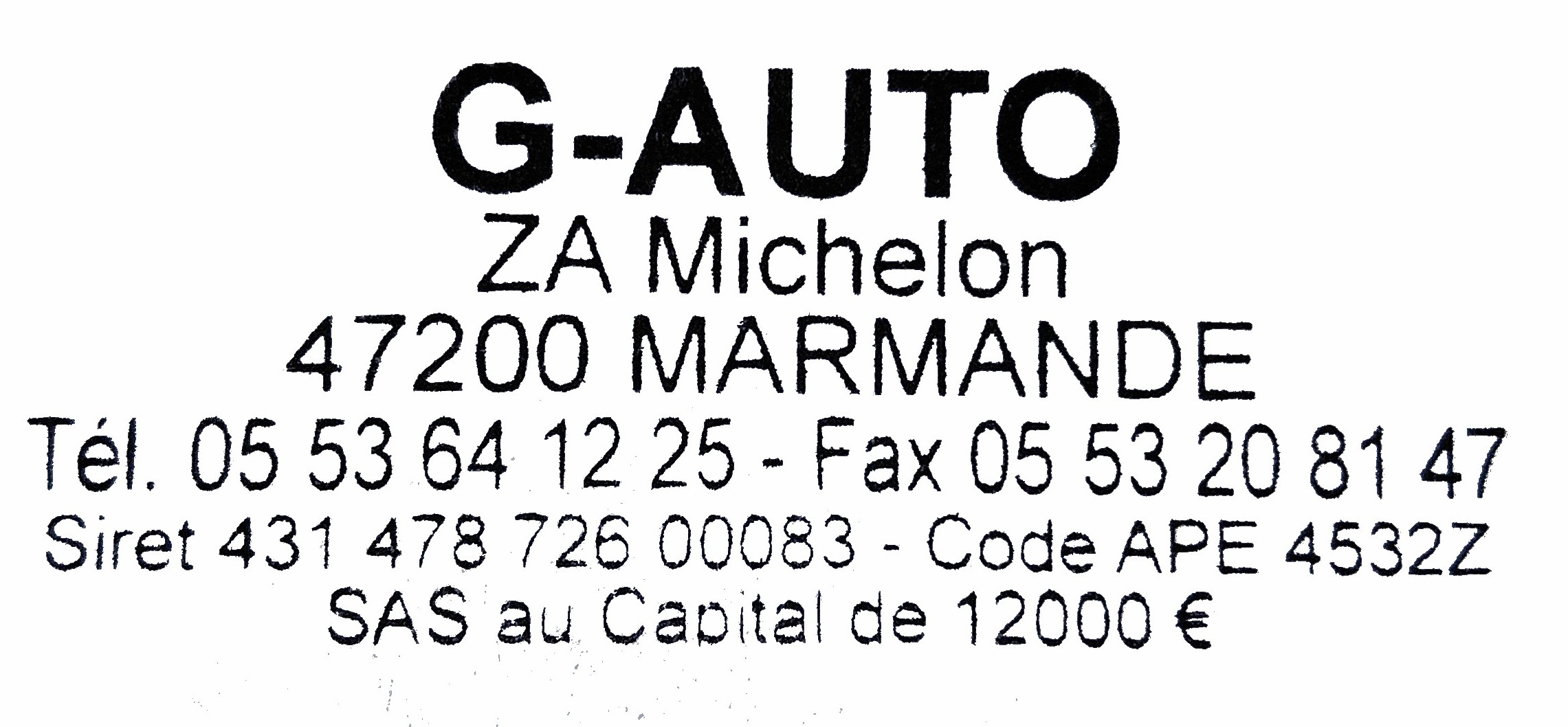 Tampon G-AUTO